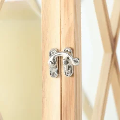 Laterne Bristol, Holzlaterne mit Metalldach, 31x82cm, Boltze Home Collections