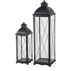 Laterne Florida, Metallaterne mit Metalldach, 23x72cm, Boltze Home Collections