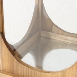 Laterne Melira, Holzlaterne mit großem Glasfenster, 26x61cm, Boltze Home Collections