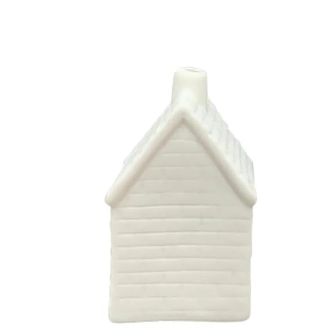 LED Haus Weihnachten, kleines Keramikhaus weiß, 11cm