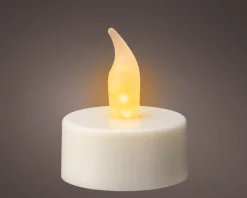 LED Teelicht Flacker-Effekt, weiß, Ø3,8cm, Set/6, Lumineo