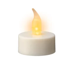 LED Teelicht Flacker-Effekt, weiß, Ø3,8cm, Set/6, Lumineo