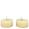 LED Teelicht Lumiere creme, Wachskerzen mit Timerfunktion, Set/2