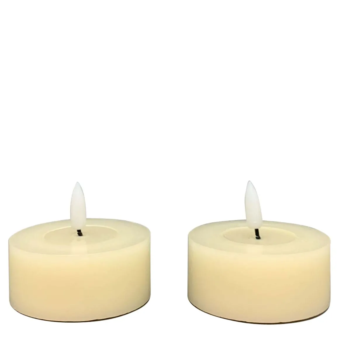 LED Teelicht Lumiere creme, Wachskerzen mit Timerfunktion, Set/2