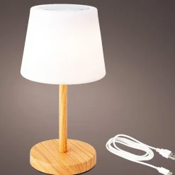 LED Tischleuchte mit Lautsprecher, aufladbar, warmes weiß, outdoorgeeignet, 38x20cm