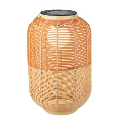 LED Solar Laterne, künstliche Korbweide orangebraun-beige, 43cm, Outdoor, Lumineo