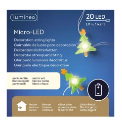 Lichterkette, Micro LED Deko Stangbeleuchtung, warmes weiß, 20 LED, 190cm, Lumineo