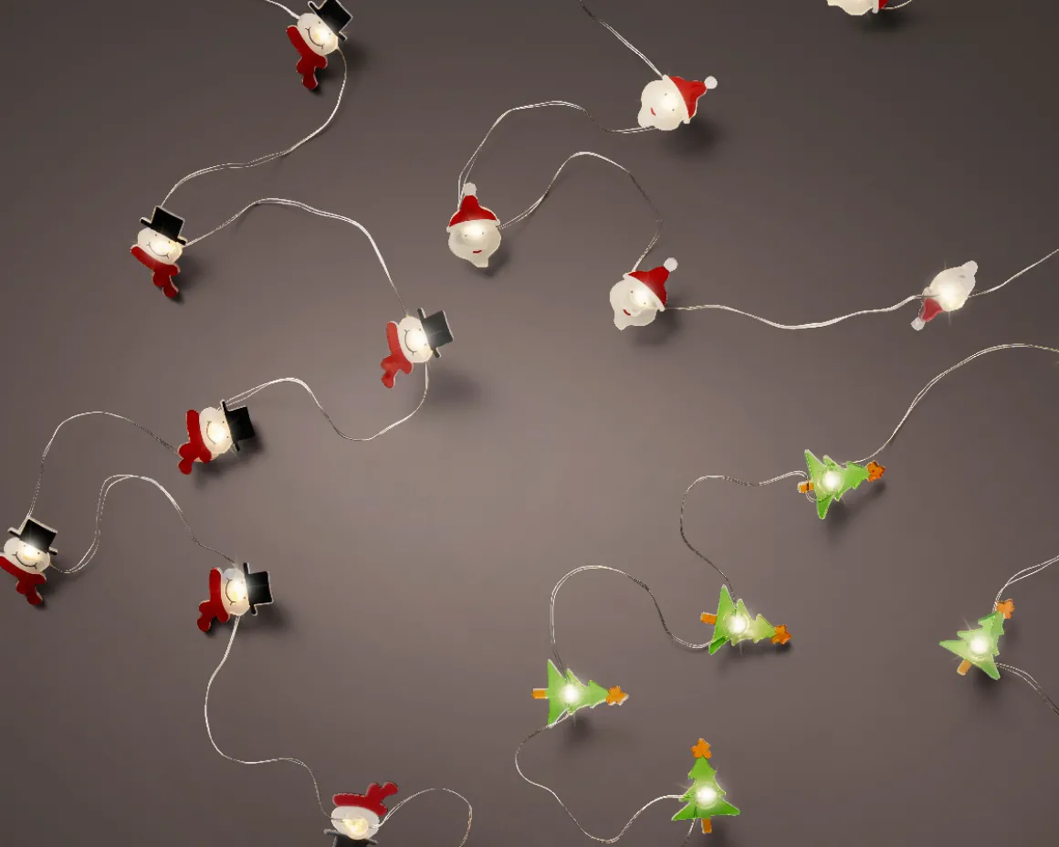 Lichterkette, Micro LED Deko Stangbeleuchtung, warmes weiß, 20 LED, 190cm, Lumineo