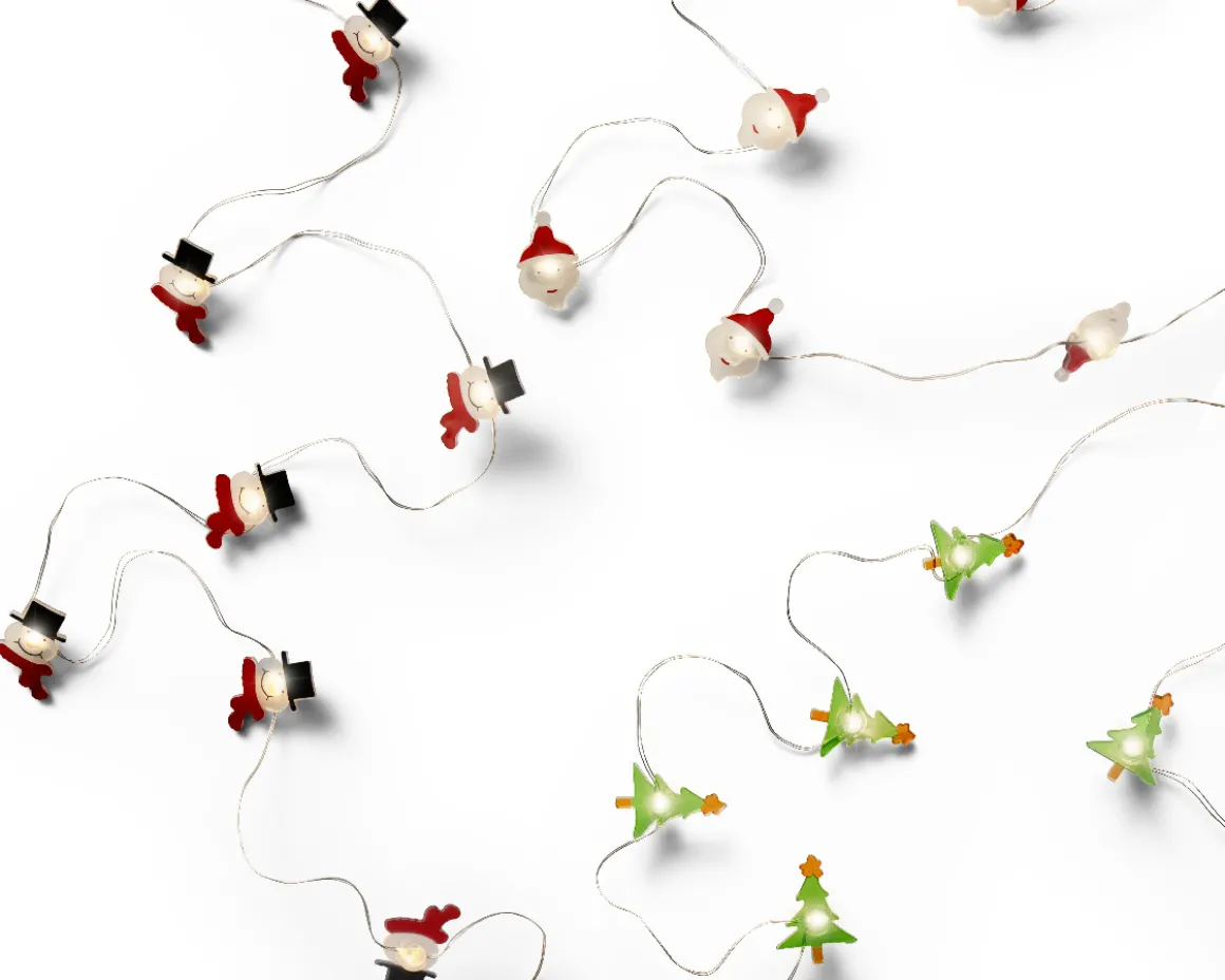 Lichterkette, Micro LED Deko Stangbeleuchtung, warmes weiß, 20 LED, 190cm, Lumineo