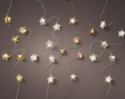 Lichterkette, Micro LED Deko Stern Stangbeleuchtung, warmes weiß, 20 LED, 190cm, Lumineo