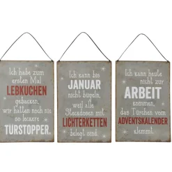 Lustiges Metall-Schild Weihnachtsspruch: Lebkuchen, 20x30cm