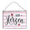Metall Schild mit Spruch: von Herzen, 20x15cm, Gerrys Garden