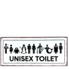 Metall Schild mit Spruch: Unisex Toilet, 30x13cm, Gerrys Garden