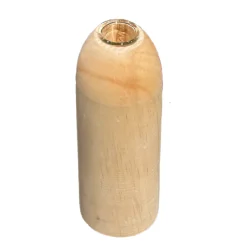 Naturholz Blumenvase Naturholz, kleine schlanke Holzvase mit Reagenzglas, 15cm
