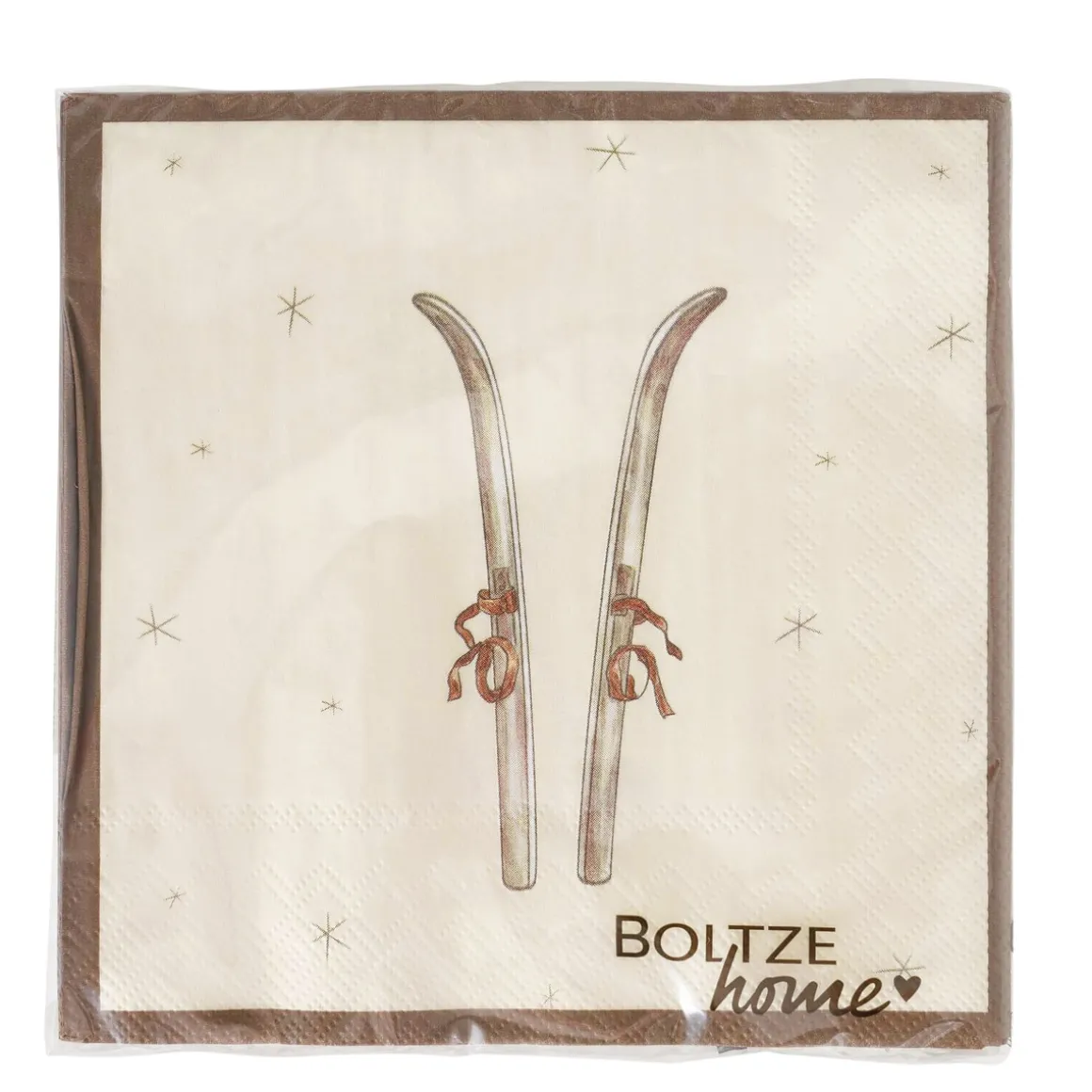 Papierservietten Mountains Ski, Serviette Winterski, 33x33cm, 20St/Pack, Boltze Home Collections