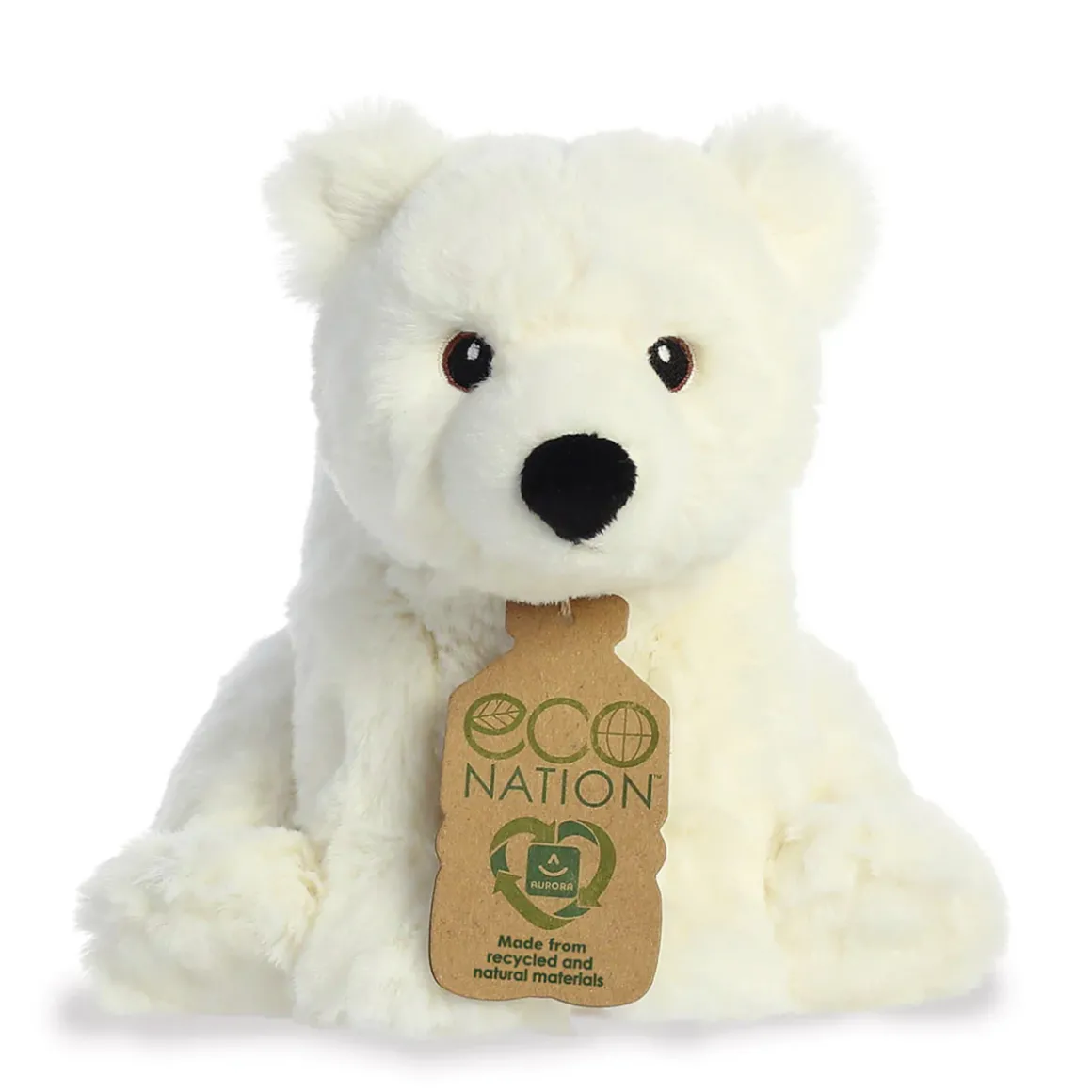 Plüsch Eisbär weiß, Eco Nation, 24cm, Aurora World