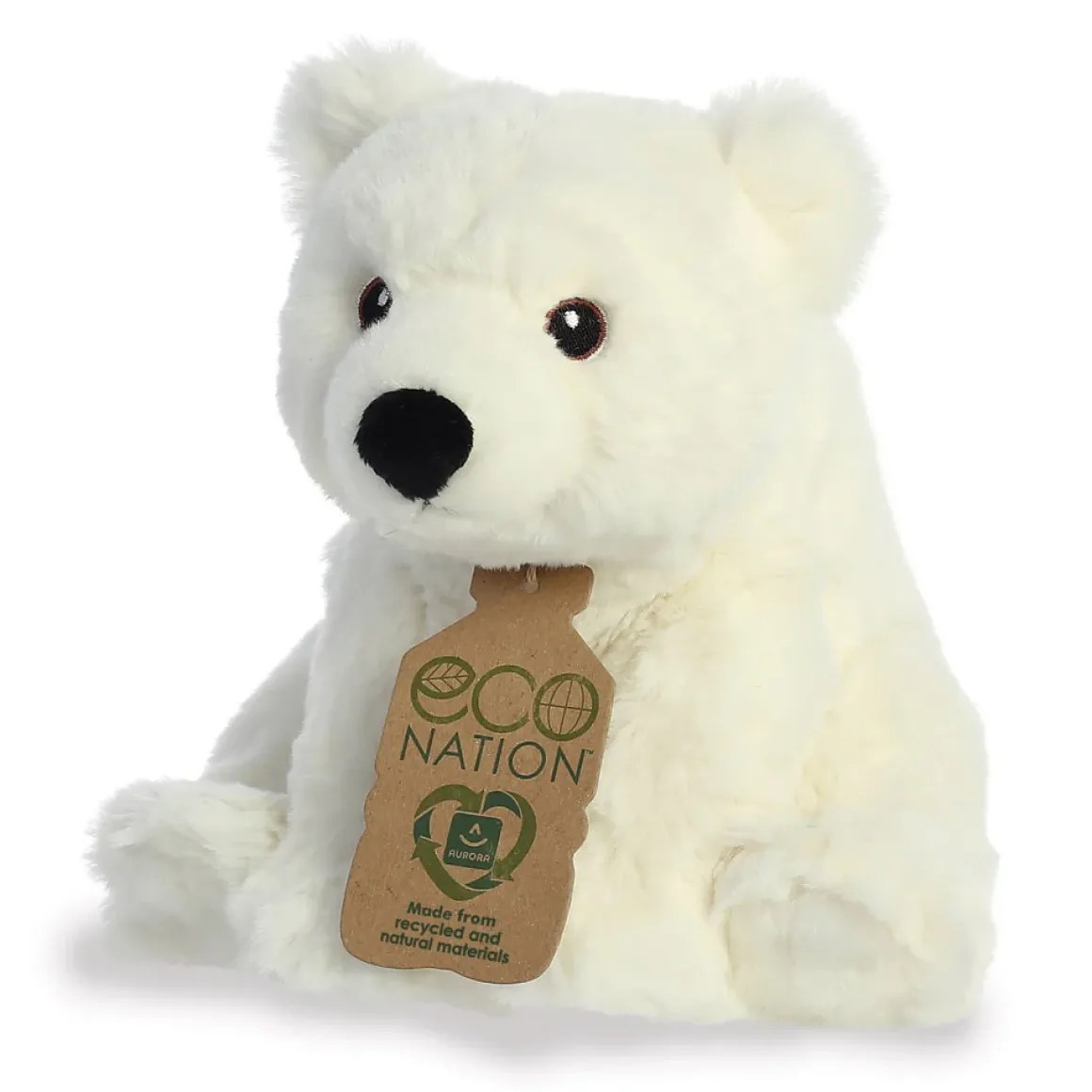 Plüsch Eisbär weiß, Eco Nation, 24cm, Aurora World