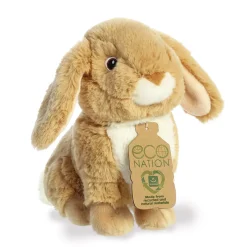 Plüsch Hase, Häschen braun-weiß, Eco Nation, 23cm, Aurora World