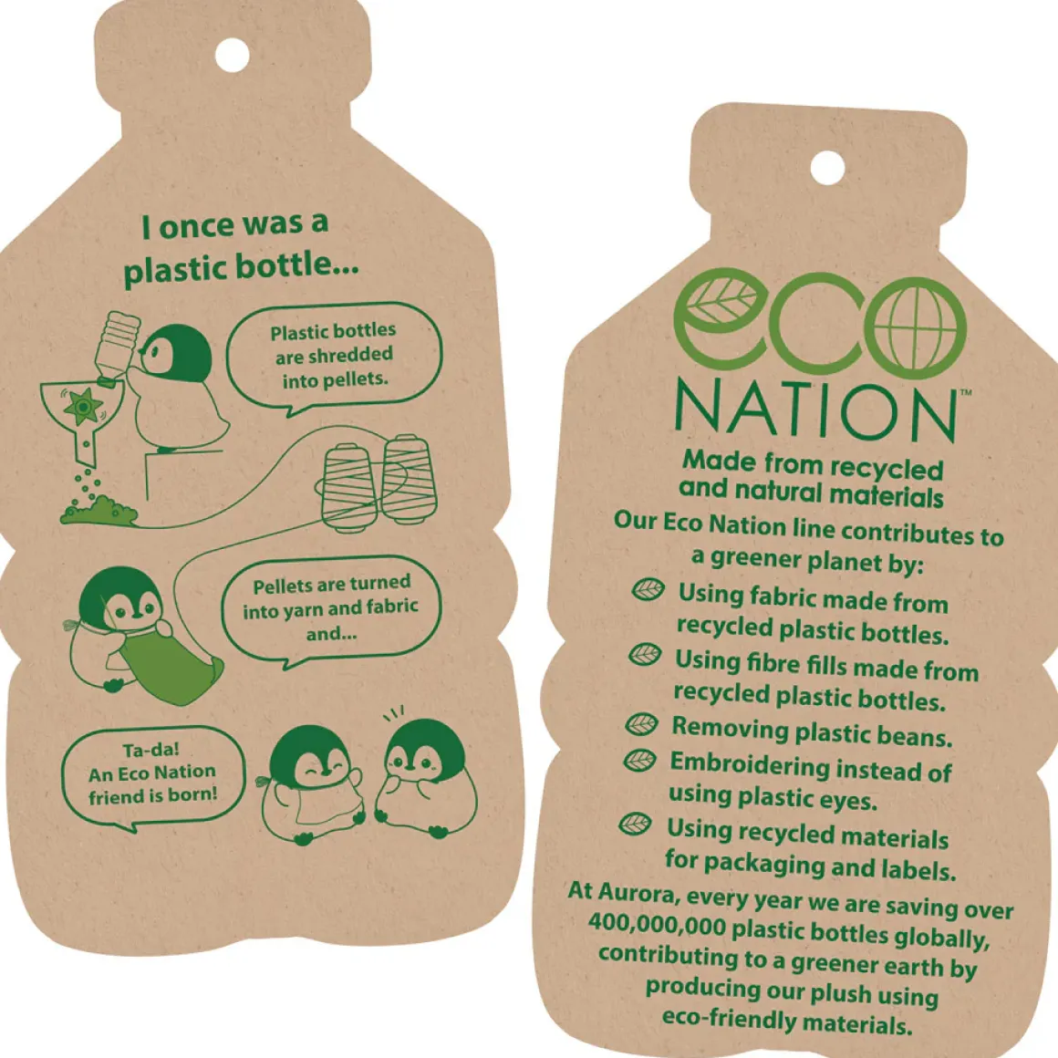 Plüsch Schildkröt grün-braun, Eco Nation, 25cm, Aurora World