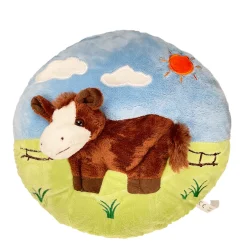 Plüschkissen rund, Landschaft - Pferd, Ø33cm