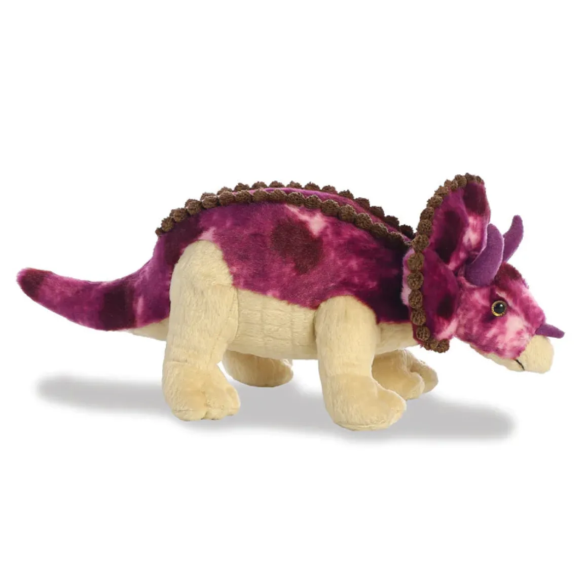 Plüschtier Dinosaurier Triceratops, lila-creme, 33cm, Aurora World