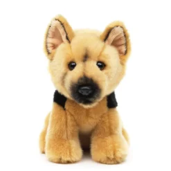 Plüschtier Hund, Deutscher Schäferhund, braun-schwarz, 18cm, Uni Toys