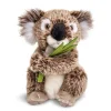 Plüschtier Koala, Koalabär mit Blatt, braun-beige, 31cm, Uni Toys