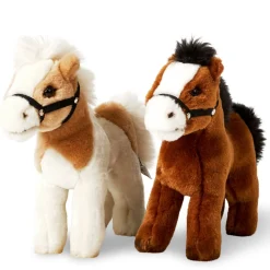 Plüschtier Pferd, Pferd mit Halfter, beige oder braun, 27cm, Uni Toys