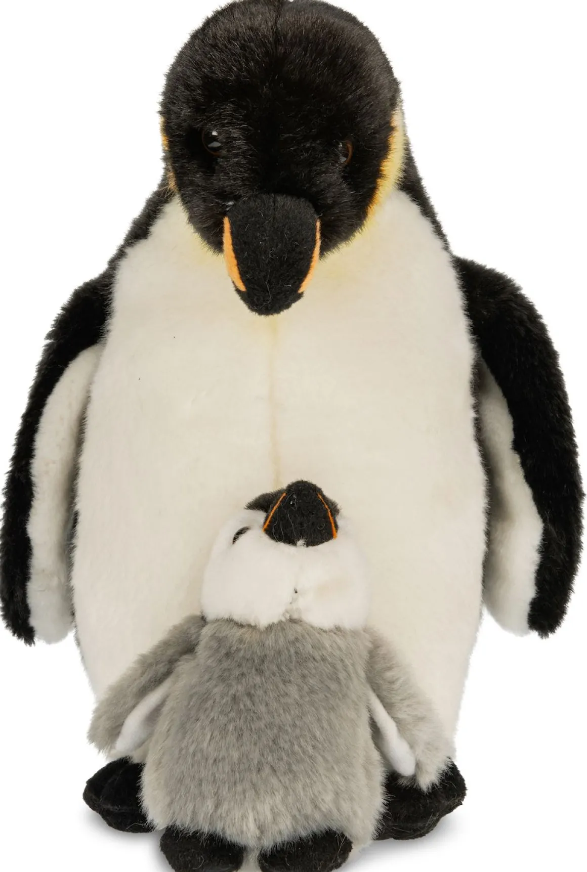 Plüschtier Pinguin, Pinguin mit Baby, schwarz-weiß, 26cm, Uni Toys