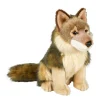 Plüschtier Wolf, Wolf sitzend, braun-beige, 30cm, Uni Toys