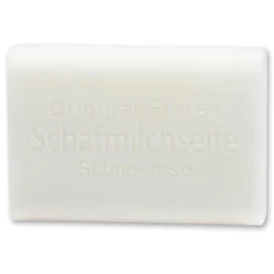 Schafmilchseife Alpenglück eckig, in einer Seifendose mit Berg- und Blumen Motiv, 100g, Florex