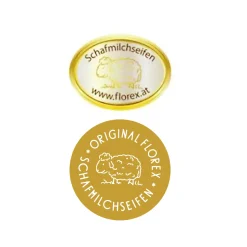 Schafmilchseife Lieblingsgifel eckig, mit Berg- Wanderweg Motiv, 150g, in Cello, Florex