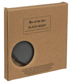 Schiefertafel Herz mit Kreide, Memotafel in Herzform, 15x15cm, zum Hängen, Out of The blue