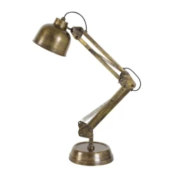 Schreibtischlampe Manson Retro, Tischleuchte Antik bronze, verstellbare Gelenke, Light & Living