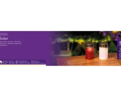 Solar Grablicht rot,12cm, Lumineo