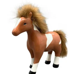 Spardose Pferd used look, Sparschwein Pferd braun-weiß, Keramikspardose