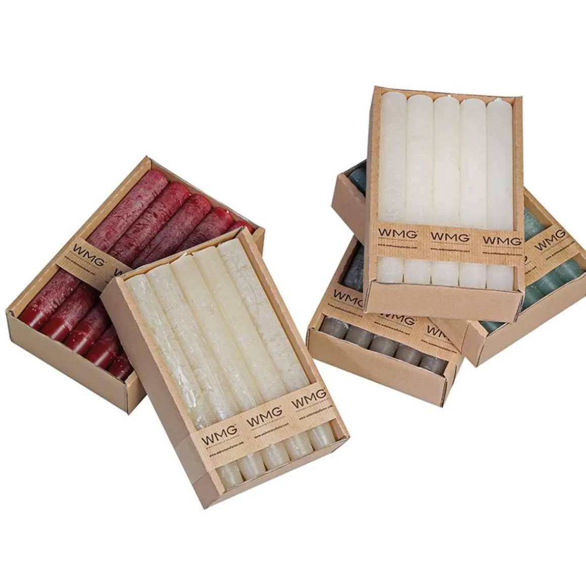 Stabkerze Rustic Ivory creme, Wachskerze, 200x24mm, WMG Grünberger