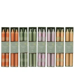 Stabkerze, Spitzkerzen geringelt oder gestreift, 23cm, 2St/Packg