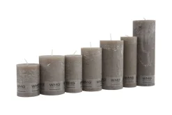 Stumpenkerze Rustic Grau, Wachskerze, 40x38mm, WMG Grünberger