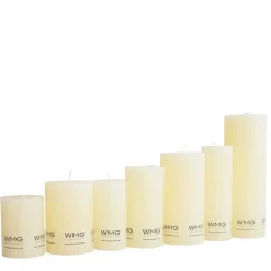 Stumpenkerze Rustic Ivory, Wachskerze, 80x60mm, WMG Grünberger
