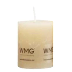 Stumpenkerze Rustic Sand, Wachskerze, 80x60mm, WMG Grünberger