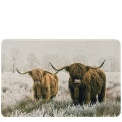 Textil Fußmatte Kuh, Schottische Hochlandrinder, 75x50cm, Mars & More