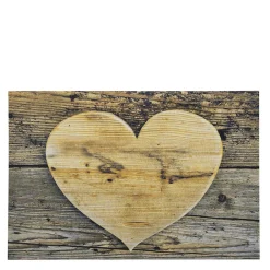 Textil Tischset Herz, Holzherz, 40x30cm, Mars & More