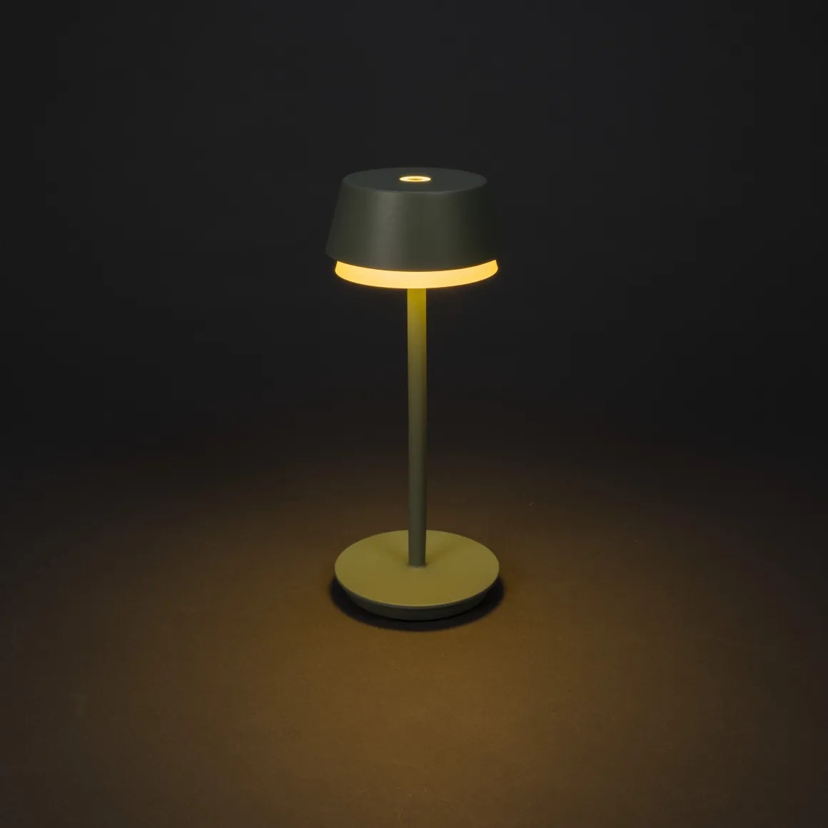 Tischleuchte Lyon grün/grau, 30cm, Konstsmide