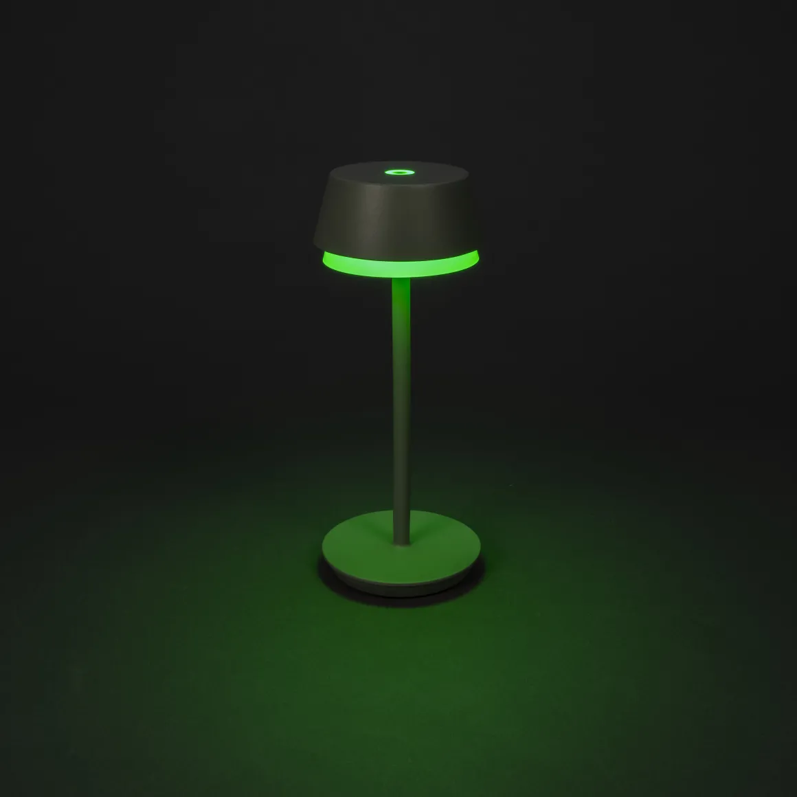 Tischleuchte Lyon grün/grau, 30cm, Konstsmide