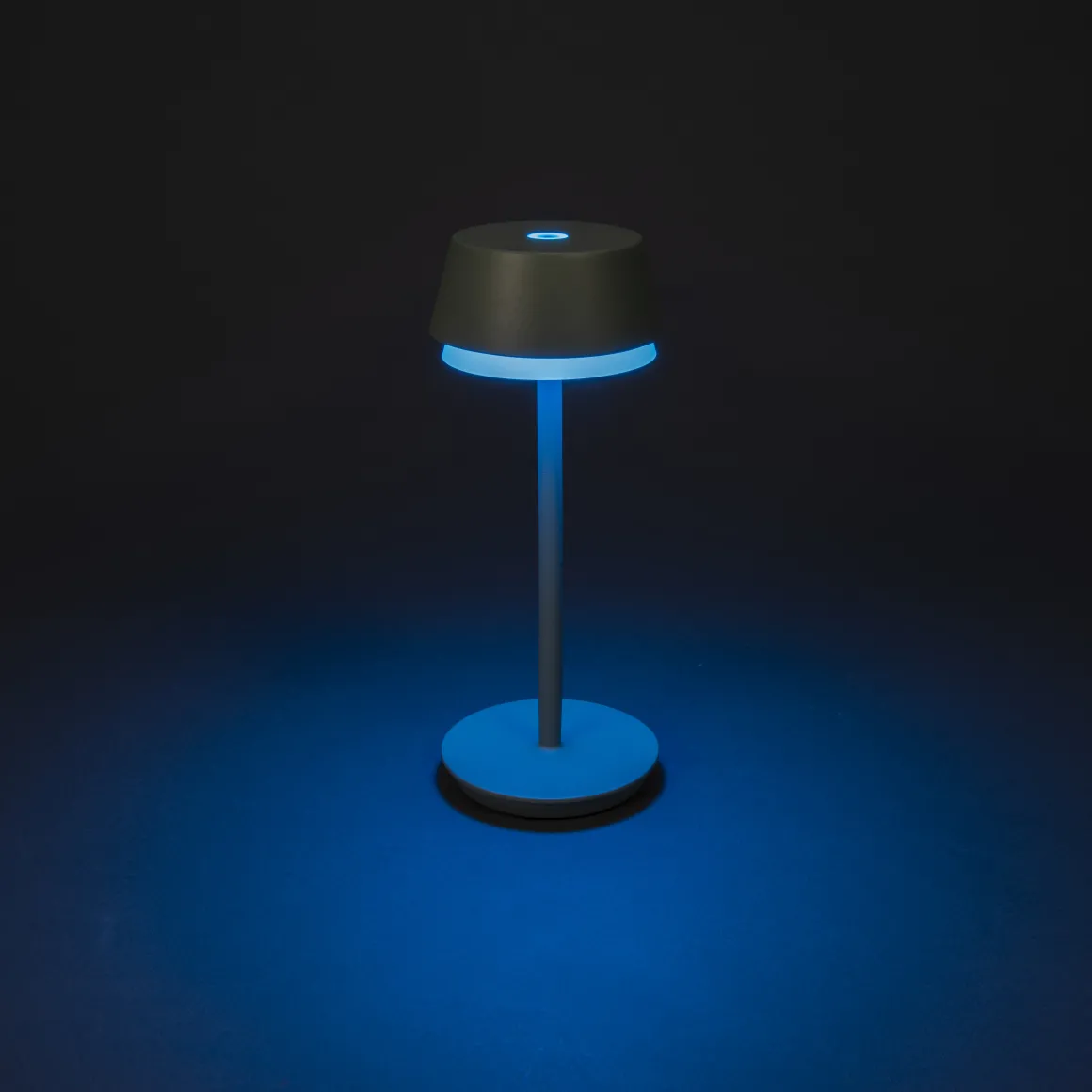 Tischleuchte Lyon grün/grau, 30cm, Konstsmide