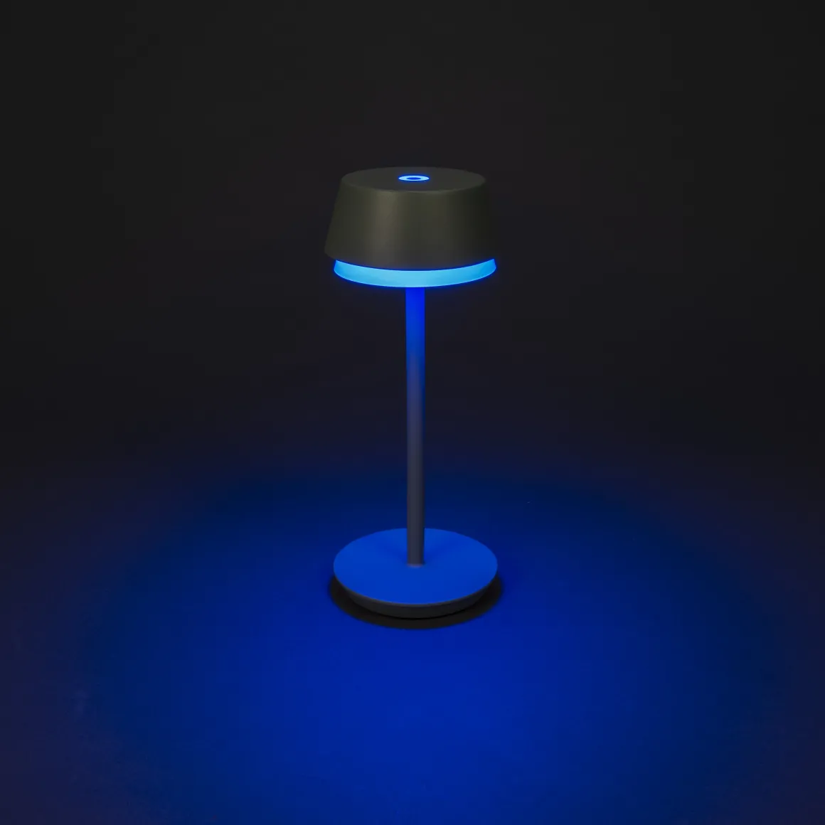 Tischleuchte Lyon grün/grau, 30cm, Konstsmide