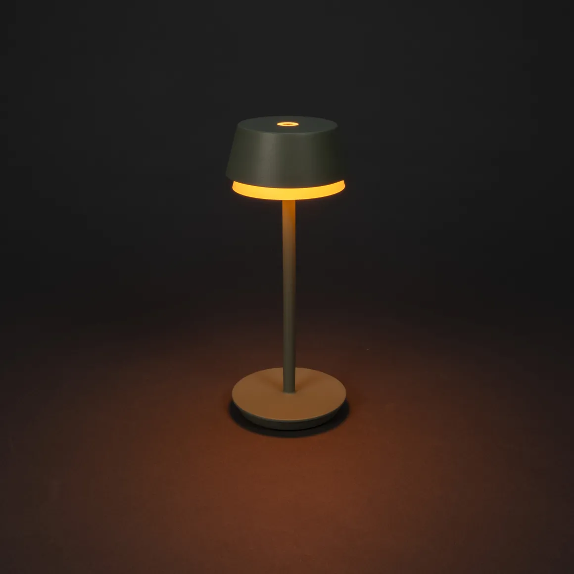 Tischleuchte Lyon grün/grau, 30cm, Konstsmide