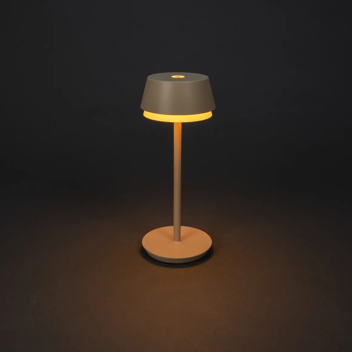 Tischleuchte Lyon sand, 30cm, Konstsmide