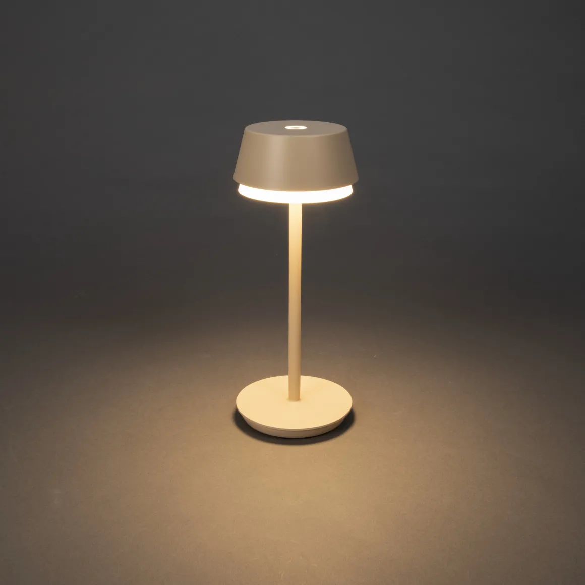 Tischleuchte Lyon sand, 30cm, Konstsmide